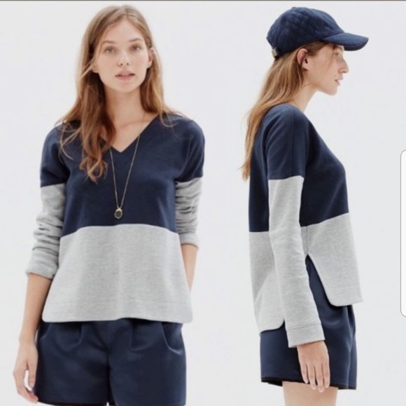 Madewell Tops - Madewell Color Block Crosswalk Pullover